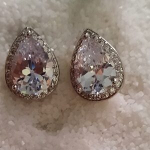 925 silver teardrop stud earrings