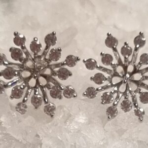 big crystal snowflake earrings