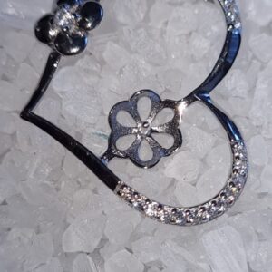heart with flower pendant
