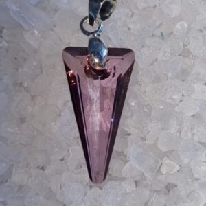 amethyst savovski spike crystal pendant