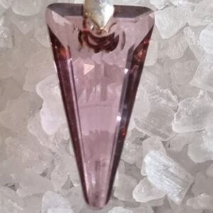 amethyst savovski spike crystal pendant