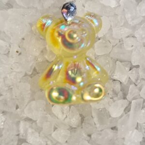 Yellow resin teddy bear pendant