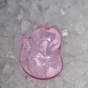 resin pink fox pendant
