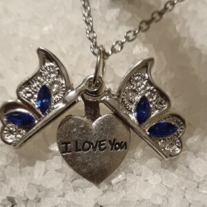 Butterfly i love you pendant