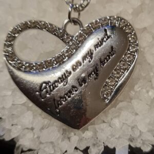 Heart forever in my mind always in my heart pendant