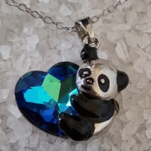 Panda heart pendant