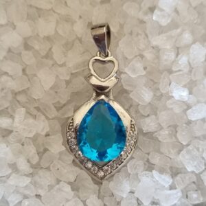 aqua blue droplet pendant