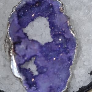 geo druzy pendant in purple
